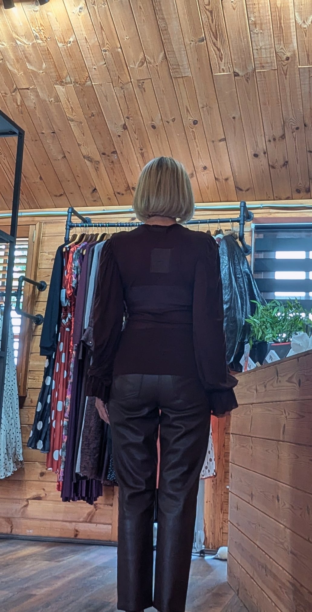 Parker Ruffle Blouse in Chocolate or Cream
