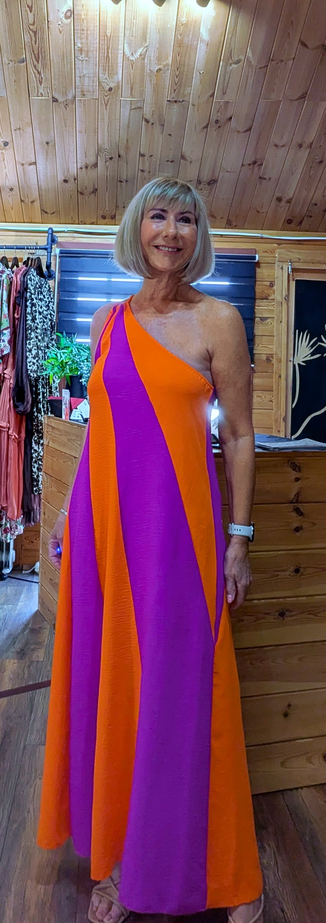 Tate statement bold coloured dress