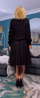 Posy Set – Embossed Cardigan & Babydoll Slip with Tulle