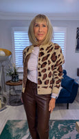 Bibi – Soft Chunky Leopard Print Cardigan