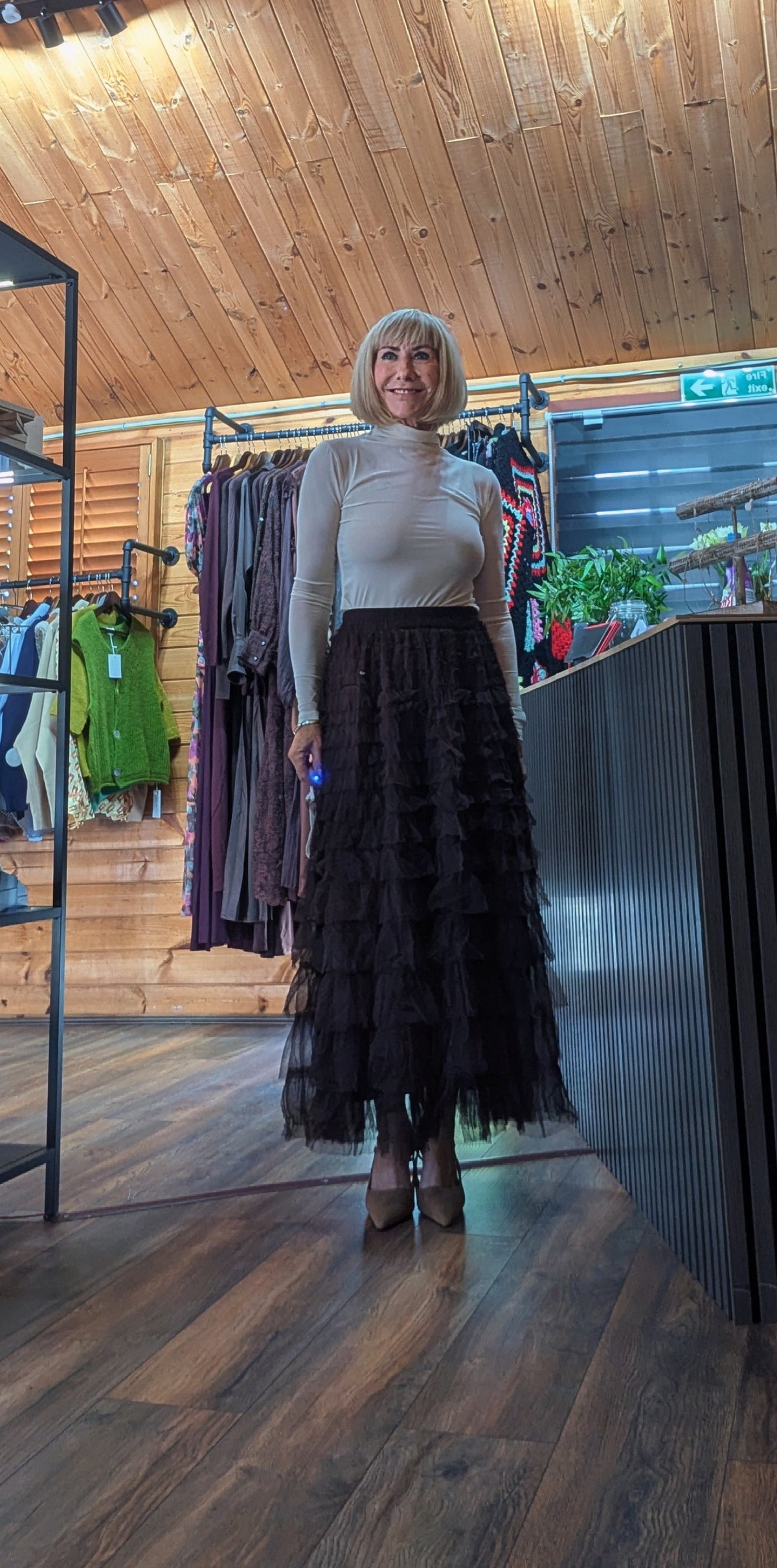 ditsydi styling Tabitha Tulle skirt paired with Candence Sheer Top 
