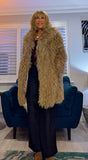 Norma Mongolian Faux Fur Coat - Taupe Statement Style