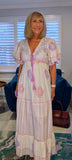 Rhea Bohemian Floral Maxi Dress – Green or Lilac