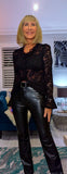 Florence Lace Top – Elegant Lace Detail with Flared Cuffs