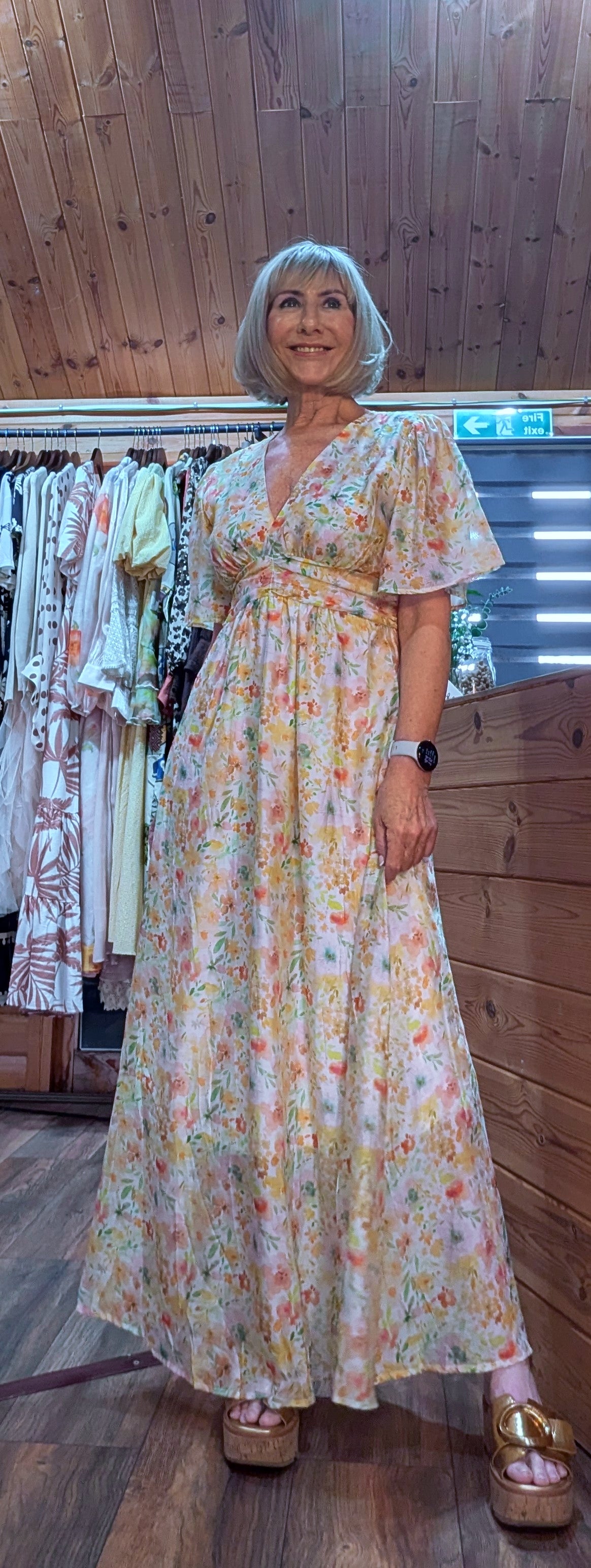 Etta summer floral dress cotton and fully lined