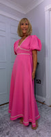 Alexandra Puff Sleeve Dress – Pink or Coral