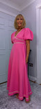Alexandra Puff Sleeve Dress – Pink or Coral