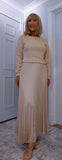 Phoenix Pleated Maxi Sweater Dress – Olive, Gold or Silver Grey