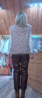 Adeline Sleeveless Fringe Cardigan – Taupe or Chocolate