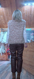 Adeline Sleeveless Fringe Cardigan – Taupe or Chocolate