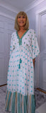 Ava Sequin Maxi Dress – Pink or Turquoise