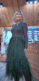 Anastasia Tulle Dress - Waterfall Skirt & Scoop Neck Sweater Top