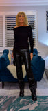 Meridith Bardot Black Knit Top – Off Shoulder Chic
