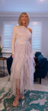 Tilly Tulle Skirt – Taupe Layered Frilled Party Style
