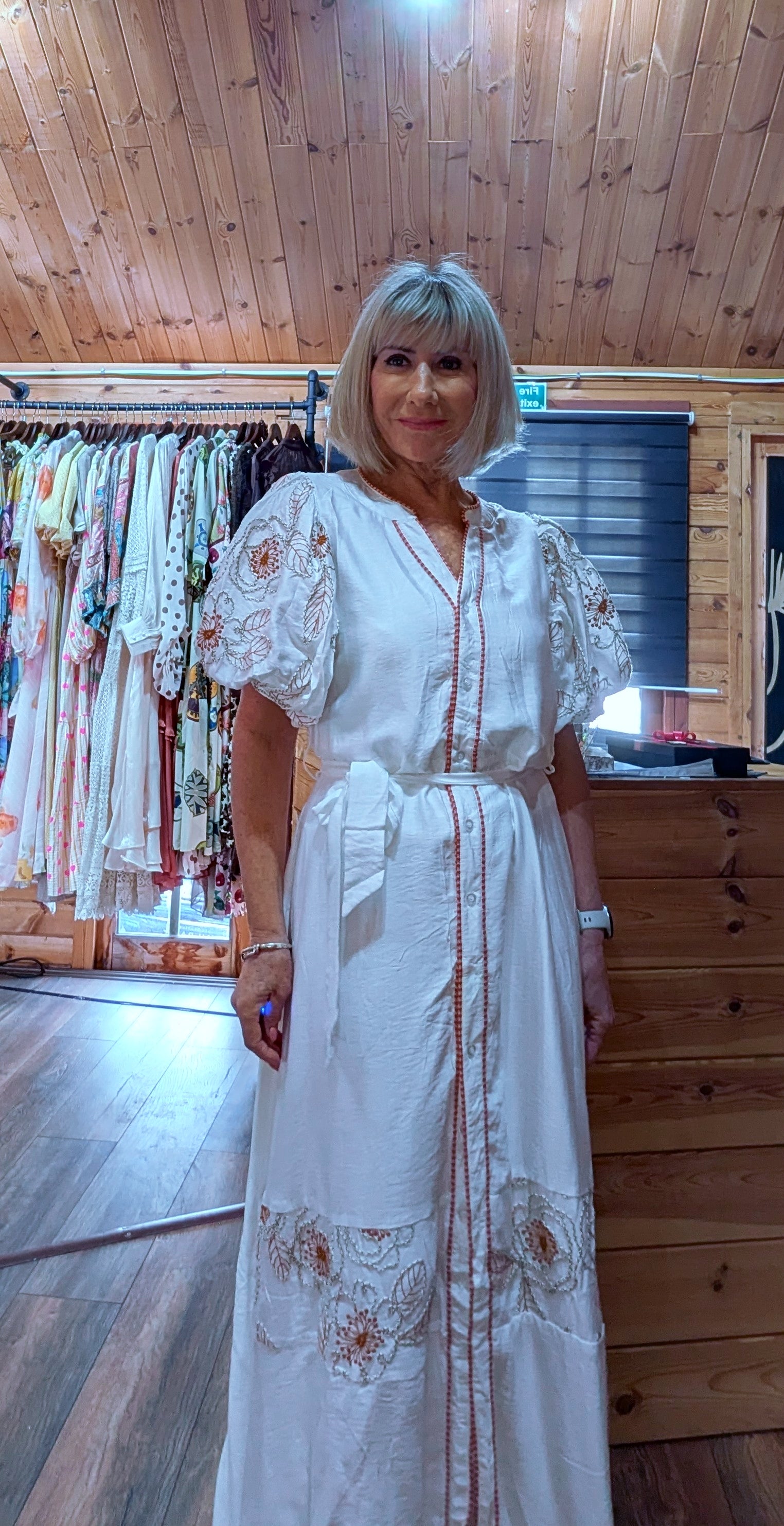 Sloane embroidered holiday dress styled by ditsydi