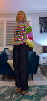 Pansy Crochet Sweater- Vintage Style