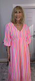 Roma Boho Cotton Dress – Vivid Summer Colours & Puff Sleeves