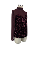Audrey Sheer High-Neck Top – Velvet Bust with Sequin Detail