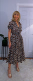 Libra Animal Print Shirt  Midi Dress
