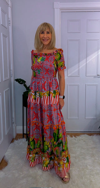 Saskia Silk Maxi Dress