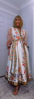 Millicent Wrap Kimono Midi Dress – Pink Floral Occasionwear