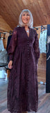 Marsha Coffee Lace Smock Dress – Pearl Button Front & Grandad Collar