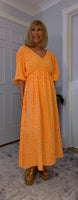 Roma Boho Cotton Dress – Vivid Summer Colours & Puff Sleeves