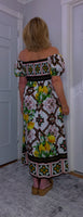 Blossom Bold Print Shirred Dresses