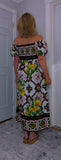 Blossom Bold Print Shirred Dresses