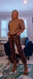 Jana Knit Jumper – Short Puff Sleeves in Soft Camel