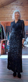 Florentine Black Sequin Pencil Skirt – Fully Lined