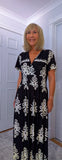 Elissa Dress-Soft Jersey - Bold Print Dress With Shirred Waist (Sizes 8-18)