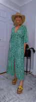 Romy Kimono Style Maxi Dress – Pink or Green Animal Print