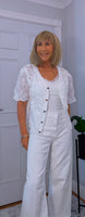 Mindy Crochet Cardigan – Vintage Puff Sleeve Knitwear