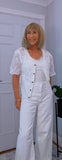 Mindy Crochet Cardigan – Vintage Puff Sleeve Knitwear