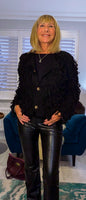 Arna Fringe Cardigan – Black or Olive Green Funky Knit