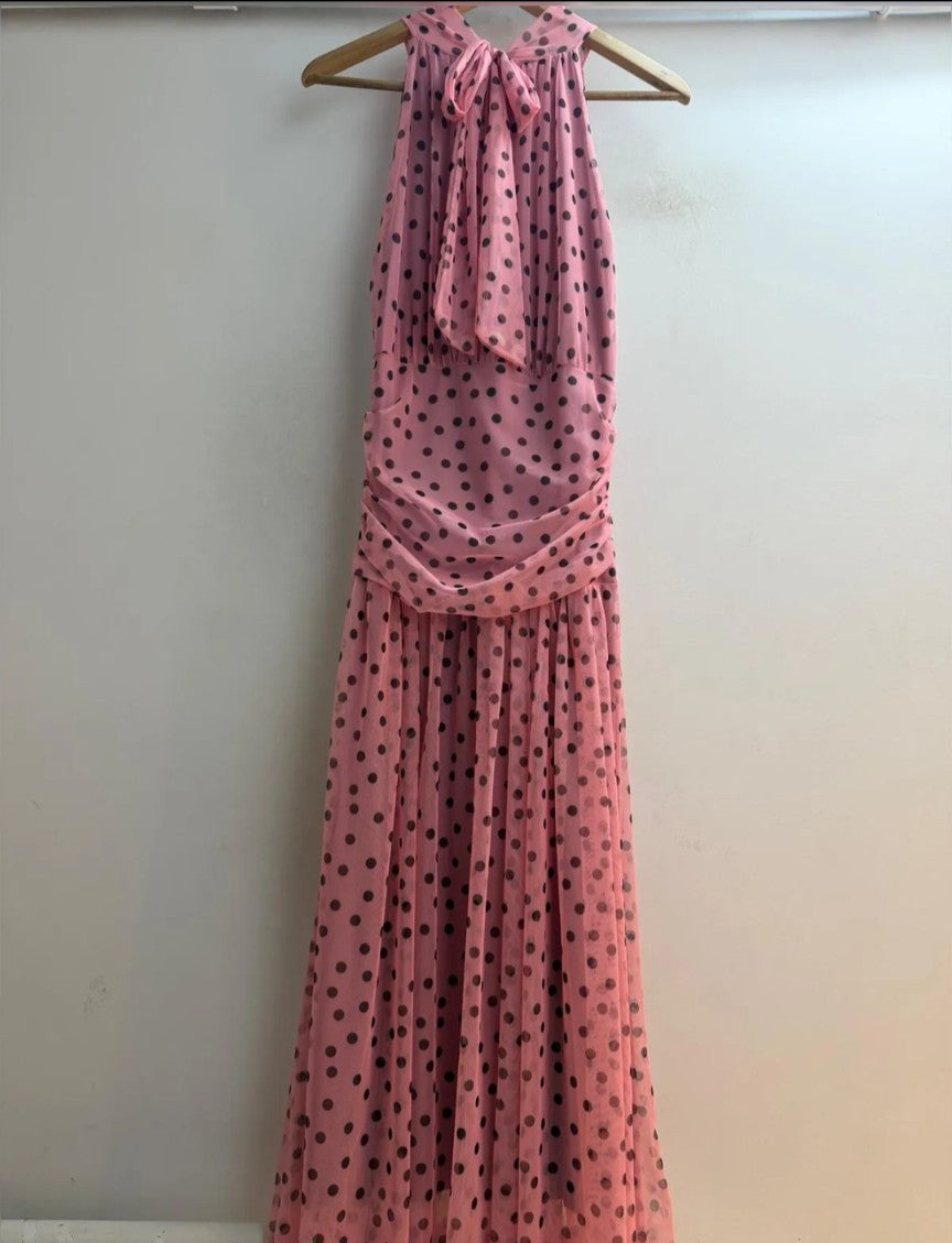 Natasha Floral Halter Maxi Dress – Red, Orange or Pink
