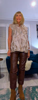 Ashley Blouse – Statement Frilled Blouse - Taupe or Chocolate