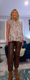 Ashley Blouse – Statement Frilled Blouse - Taupe or Chocolate