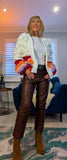 Lulu Chunky Cardigan with Balloon Sleeves & Bobble Detailing – Off White