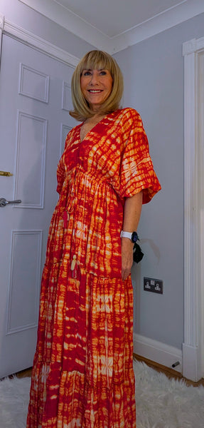 Elodie Bohemian Silk Maxi Dress