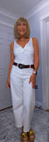 Bess Bodysuit – White Twist Bust Fitted Bodysuit (Non Returnable)