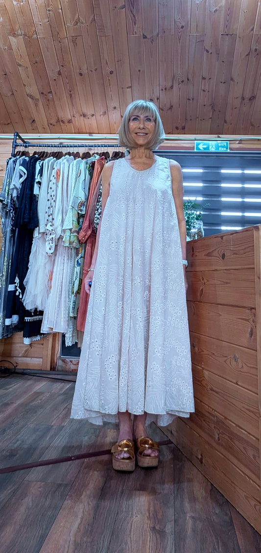 Saskia broderie maxi dress for holiday
