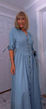 Binty Denim Shirt Midi Dress