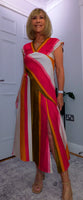 Emmy Linen Look Midi Dress – Fuchsia or Rust for Petites