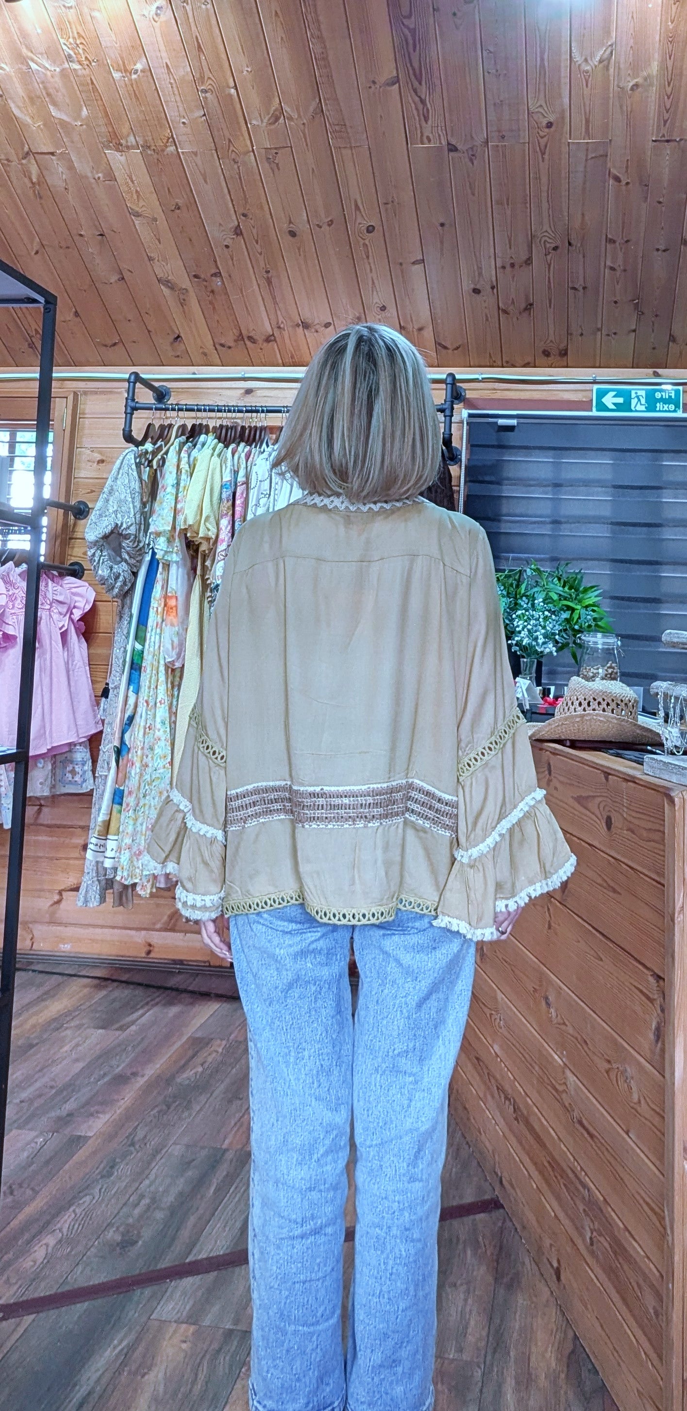Alma floaty boho top in soft viscose fabric