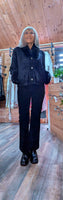 Arabella Faux Fur Jacket – Ivory or Black with Diamante Buttons & Detachable Collar