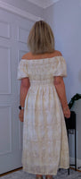 Dorothy Ivory Embroidered Cotton Midi Dress