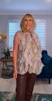 Ashley Blouse – Statement Frilled Blouse - Taupe or Chocolate