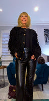 Arna Fringe Cardigan – Black or Olive Green Funky Knit